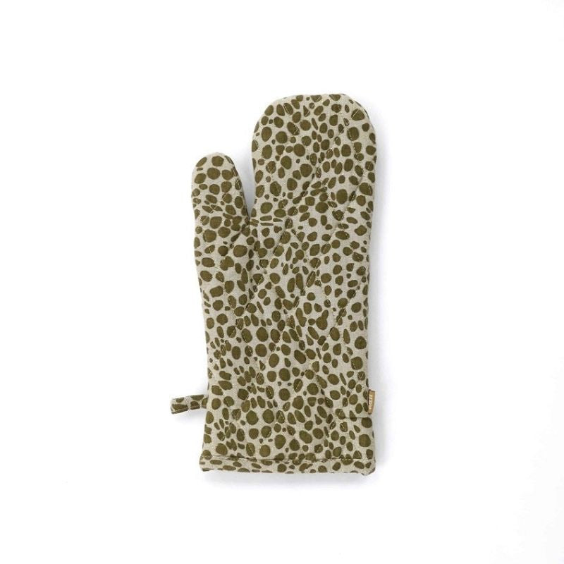 Raine & Humble Animal Print Oven Glove - Khaki