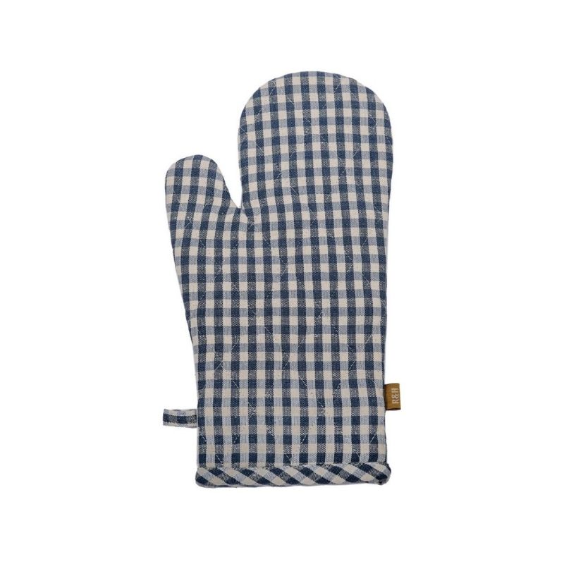 Raine & Humble Gingham Oven Glove - Blueberry