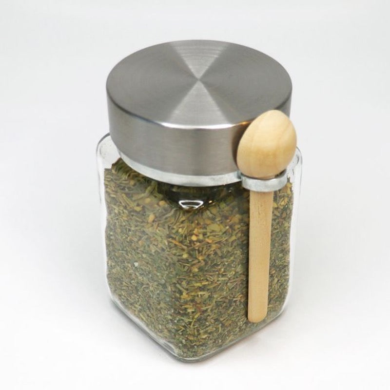 Spice jar with wooden spoon NZ