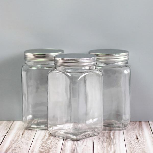 Set of 4 Cork Ball Lid Glass Jars, Tall Food Storage Containers for Pantry,  Coffee Storage (4 Sizes)