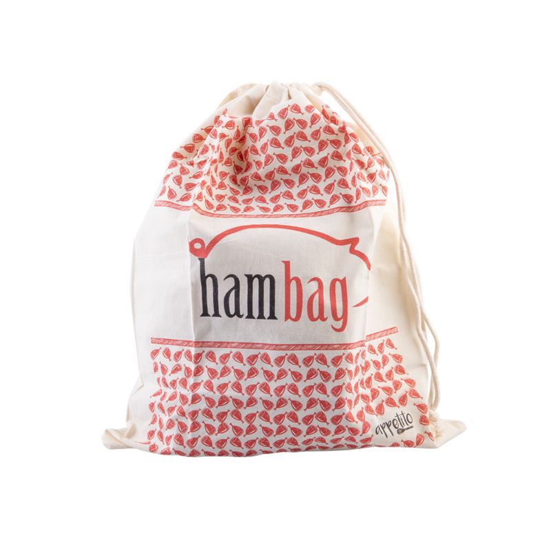 Appetito Ham Bag with drawstring closure.