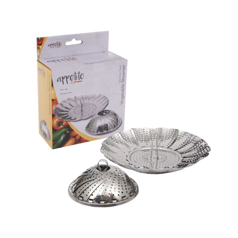 Appetito Stainless Steel Vegetable Steamer Basket - NZ