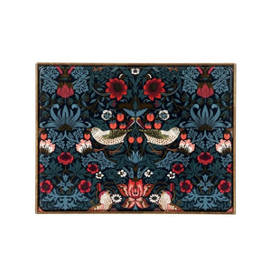 Arts & Crafts William Morris Blue Strawberry Thief Medium Chocolate Tin lid shown on a white background.