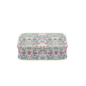 Arts & Crafts Hyacinth Small Rectangular Tin on a white background