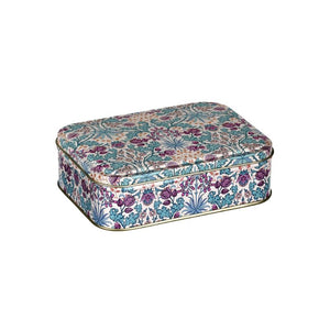 Arts & Crafts Hyacinth Small Rectangular Tin on a white background