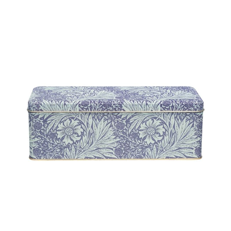 Arts & Crafts Marigold Rectangular Storage Tin shown front on against a white background.