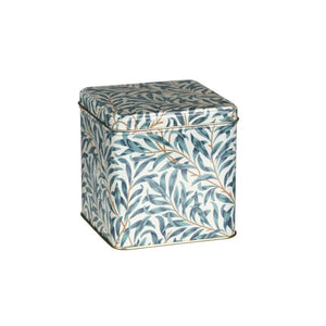 Arts & Crafts Willow Square Tin Caddy shown side on against a white background.