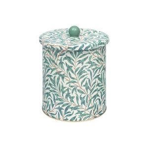 Arts & Crafts William Morris Willow Biscuit Barrel shown against a white background.