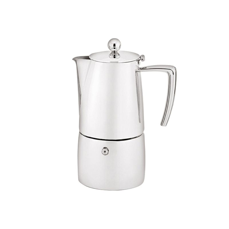 Stainless steel Avanti Art Deco Espresso Maker in 100 ml size shown against a white background.