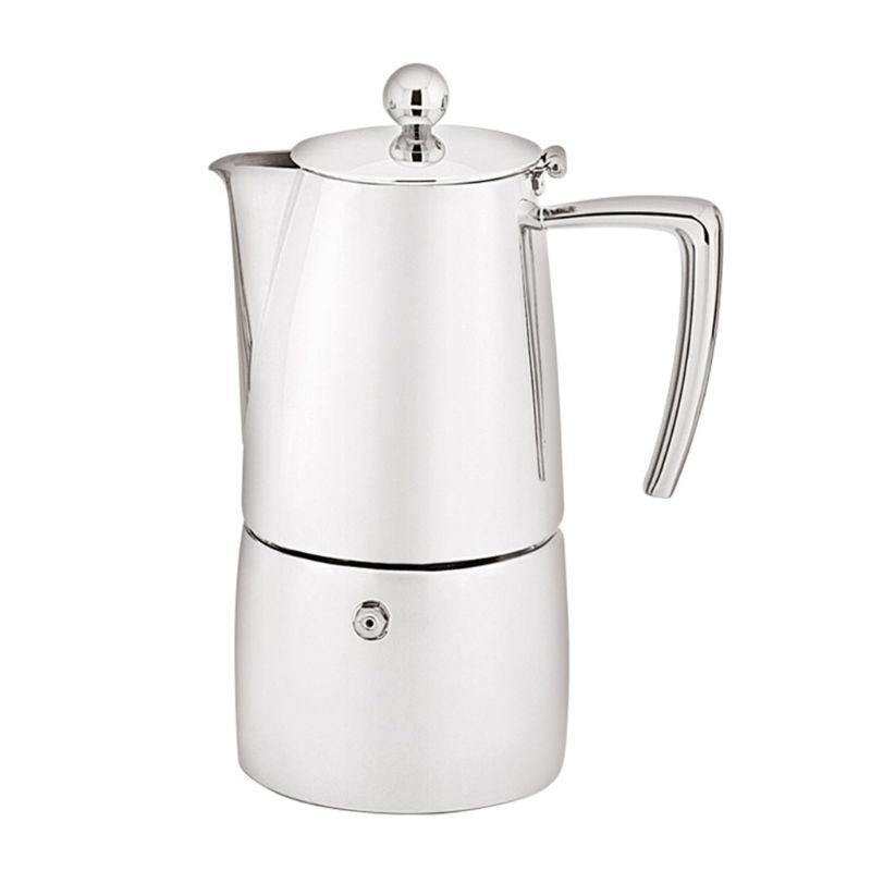 Stainless steel Avanti Art Deco Espresso Maker in 300 ml shown against a white background.