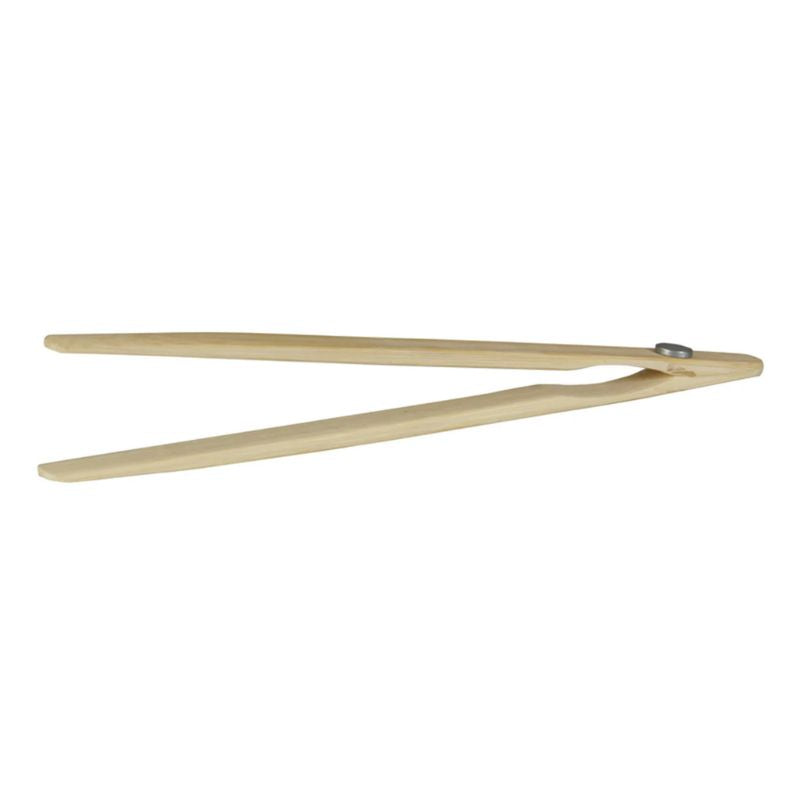 Avanti Bamboo Toast Tongs with a fixed magnet shown on a white background.
