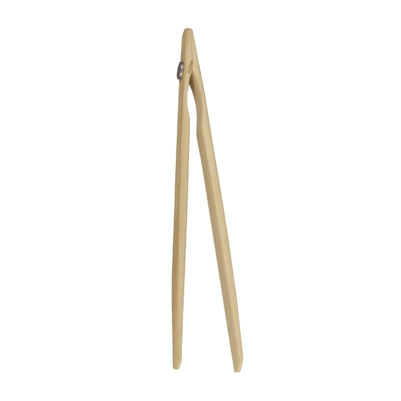 Avanti Bamboo Toast Tongs with a fixed magnet shown on a white background.