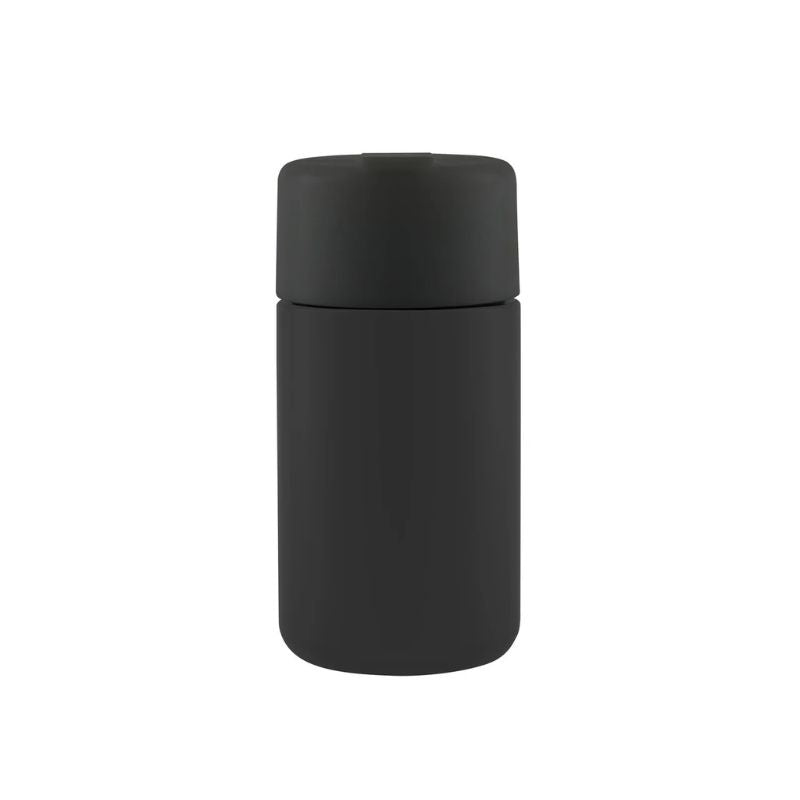 Avanti Brew Insulated Travel Cup in Black on a white background