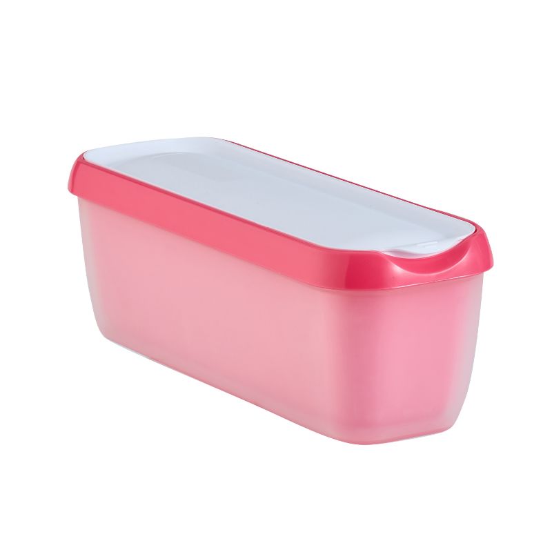 Avanti Easy Scoop Ice Cream Container in a berry pink colour shown on a plain white background.
