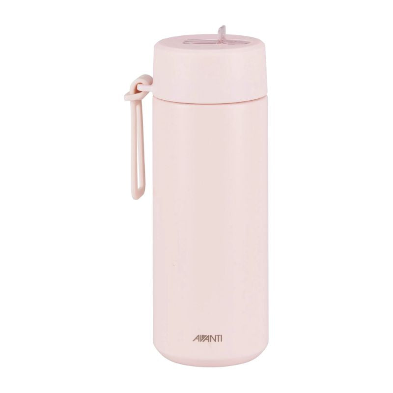 Avanti HydroUltra Vacuum Water Bottle in Blush Pink 1 L shown against a white background.