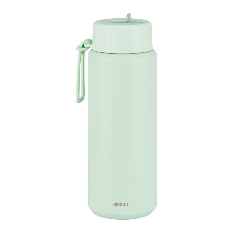 Avanti HydroUltra Vacuum Water Bottle 1 L in Soft Mint shown against a white background.
