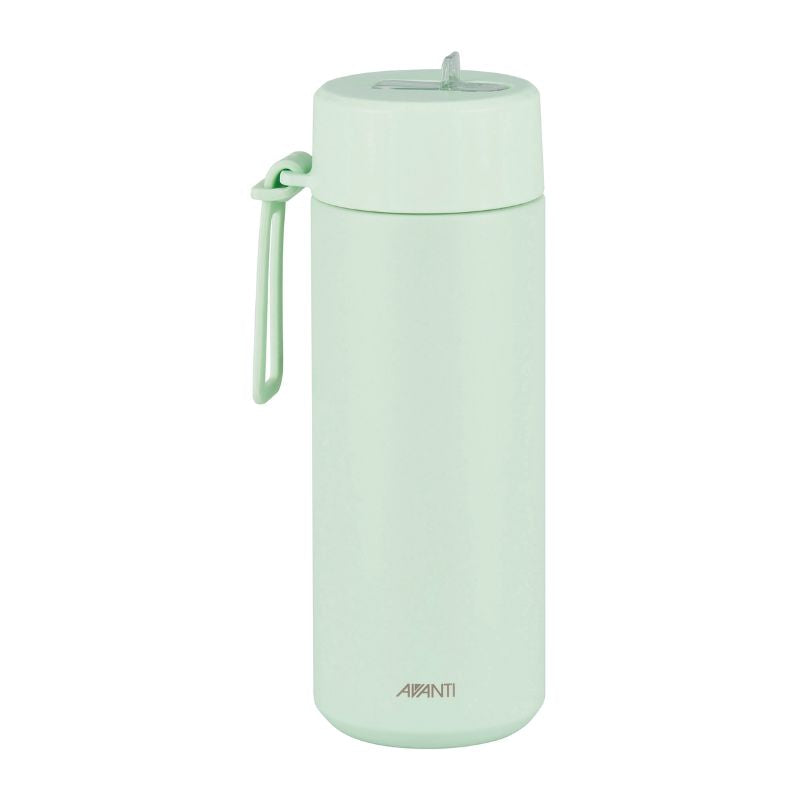 Avanti HydroUltra Vacuum Water Bottle 1 L in Soft Mint shown against a white background.