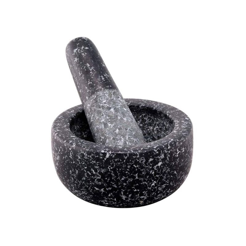 Avanti Mini Mortar & Pestle Black Speckled (9.5 cm) shown against a white background.