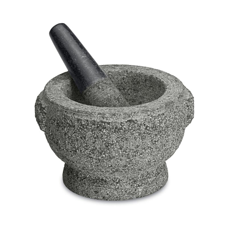 Avanti Rough Mortar & Pestle - Grey (17 cm) shown on a white background.