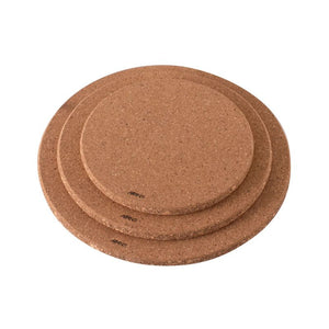 Avanti Round Cork Trivets with Magnets (Set of 3) stacked on a white background