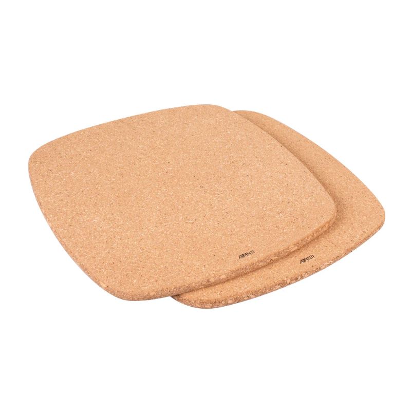 Avanti Square Cork Trivets with Magnets Set of 2 on a white background