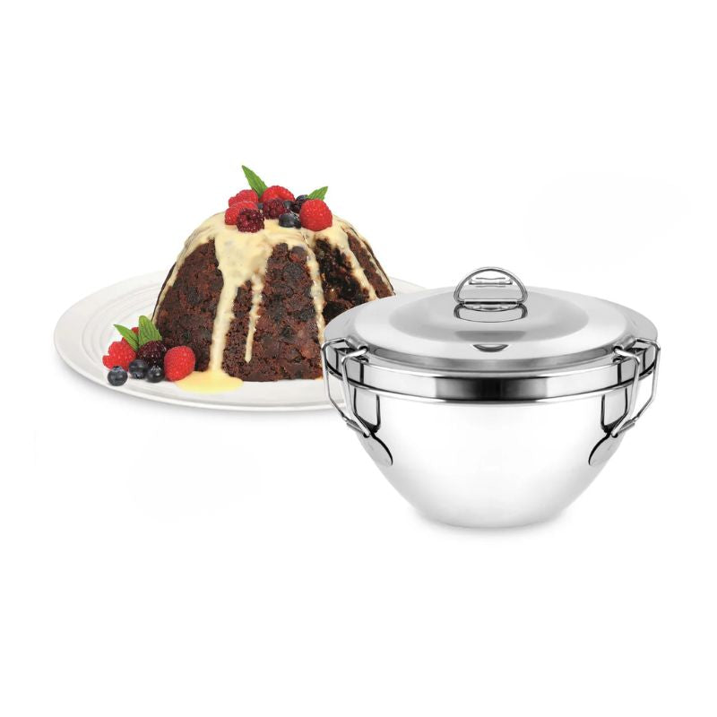 Avanti Stainless Steel Pudding Steamer on a white background.