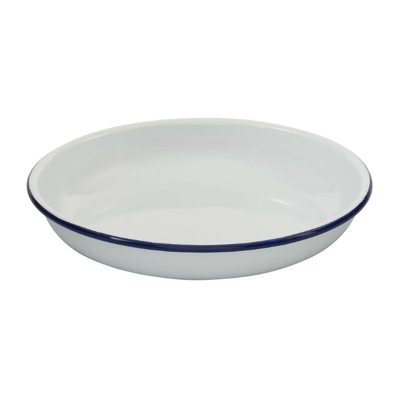 Bakemaster Enamel Pasta Plate 25cm on a white background