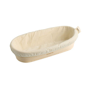 Bakemaster Medium Oval Proving Basket with Cotton Liner 