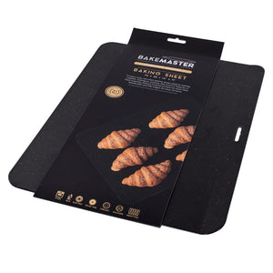 Bakemaster Professional Vitreous Enamel Baking Sheet with packaging on a white background