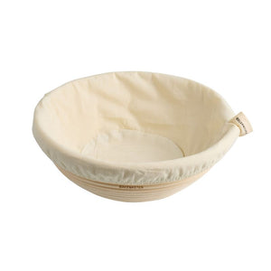 Bakemaster large round proving basket with cotton liner