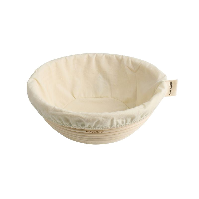 Bakemaster round proving basket with cotton liner