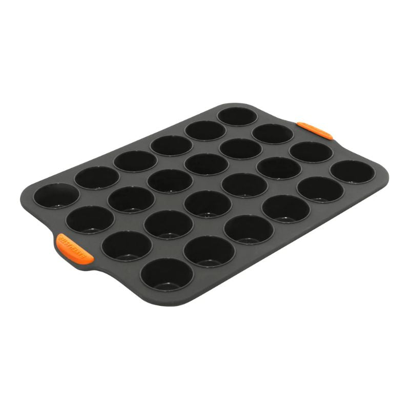 Bakemaster Silicone Mini Muffin Pan – 24 Cup on a white background