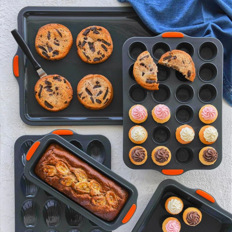 Bakemaster Silicone Mini Muffin Pan – 24 Cup on a white background