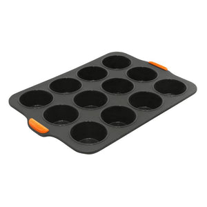 Bakemaster Silicone Muffin Pan – 12 Cup on a white background