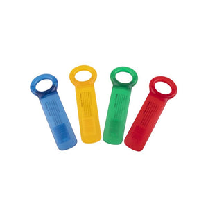 Blue, yellow, green and red Brix JarKey Jar Opener in the frosted option | NZ