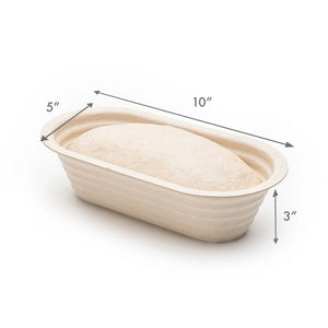 Brod & Taylor Batard Banneton on a white background with dimensions.
