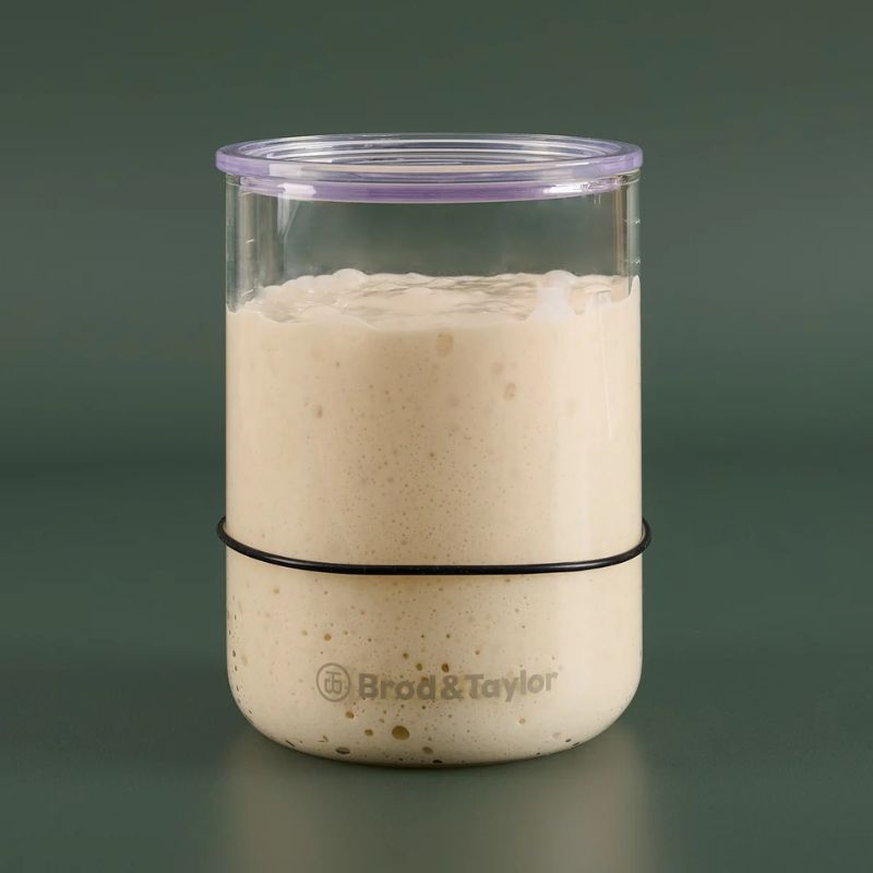 Brod & Taylor Sourdough Starter Jar on a white background.