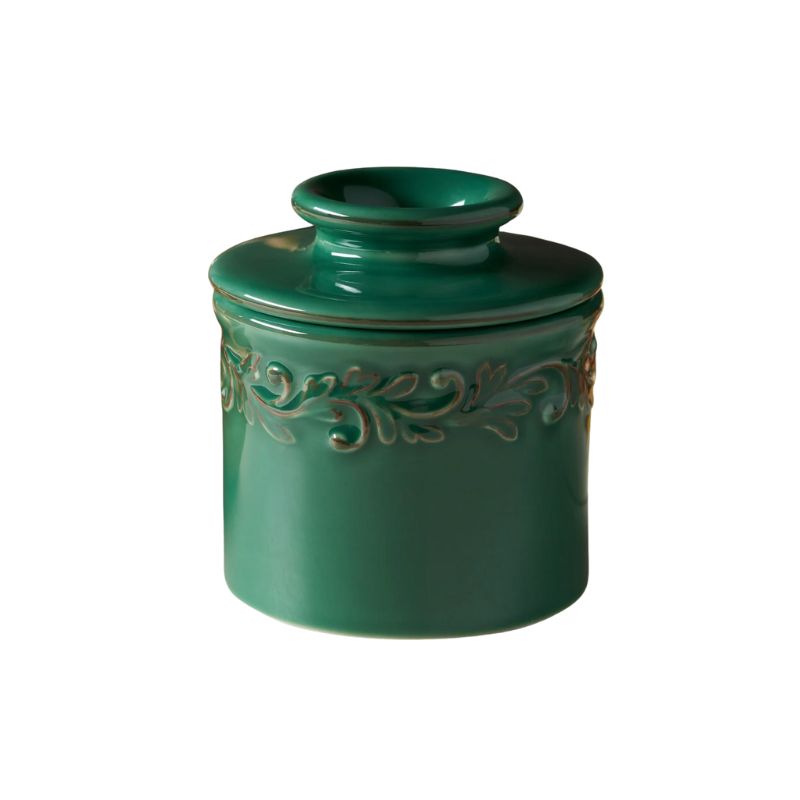 Antique Emerald Green Butter Bell Crock - Butter Storage NZ