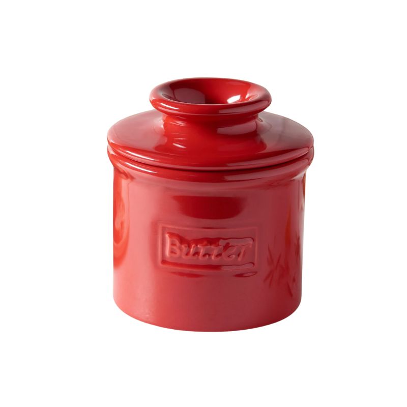 Retro Cafe Maraschino Red Butter Bell Crock - Butter Storage NZ