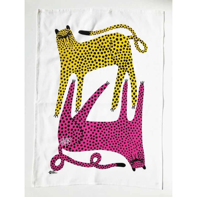 Cheetah Tea Towel (Linen & cotton blend)