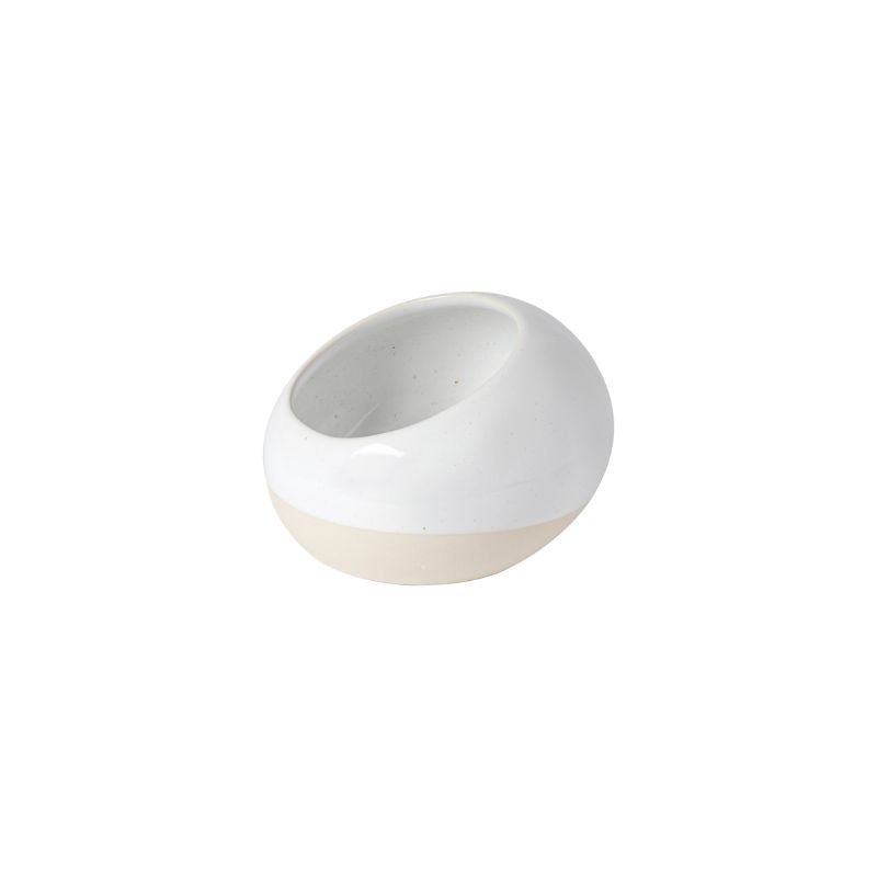 Casafina Fattoria Salt Pig/Cellar in White made from fine stoneware.
