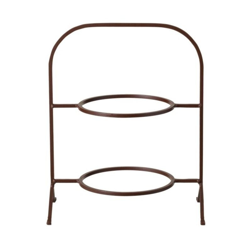 Costa Nova 2-Tier Plate Holder with brown finish shown against a white background - NZ
