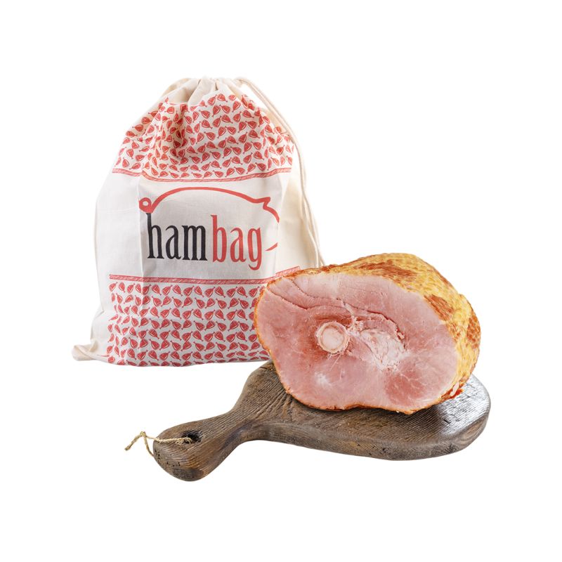 Appetito Ham Bag with drawstring closure.