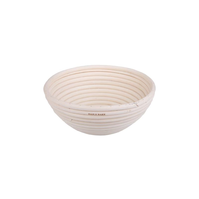 Round rattan banneton bread proofing basket for sourdough NZ - natural finish