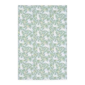 Design Imports Hydrangea Garden Tea Towel in the bunny print.