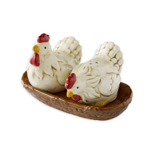 Design Imports Hens Nesting Salt & Pepper Shaker Set on a white background.