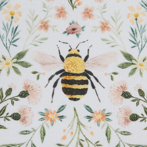 Close up of the cotton fabric on the Design Imports Honey Bee Tea Towel.