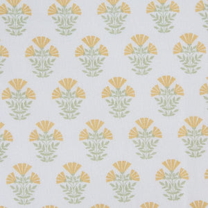 Close up of the cotton fabric on the Design Imports Marigolds Tea Towel.