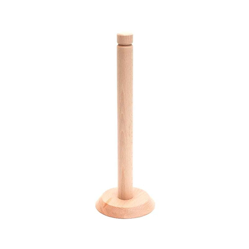 Dishy Beech Wood Paper Towel Holder NZ Kiwi Family Kitchen