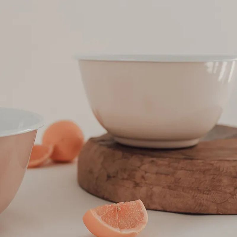 Dishy Enamel Cafe Large Bowl in Almond | NZ